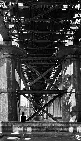 Study - Boy Under The John Whitton Bridge - Parramatta River, Australia